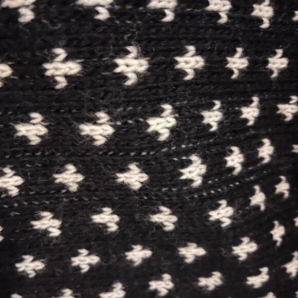 NWOT CocoGio Black and White Italian wool blend cardigan blanket sweater - Picture 7 of 7